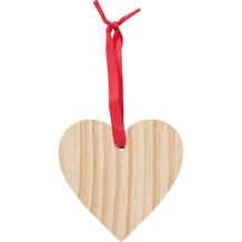 Weihnachtsbaumanhänger 'X-MAS Heart' aus Holz (braun) (Art.-Nr. CA735737)