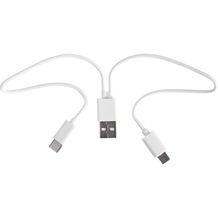 USB Ladekabel-Set 'Donau' 4in1 (weiß) (Art.-Nr. CA737609)
