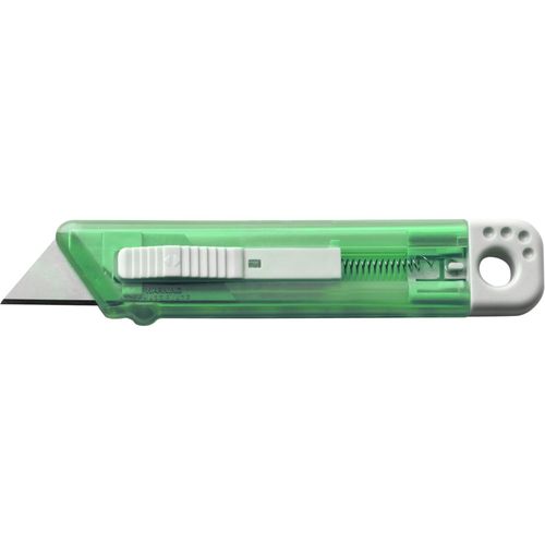 Cutter-Messer mit Federkernautomatik aus Kunststoff Griffin (Art.-Nr. CA764463) - Cuttermesser aus Kunststoff mit Federker...