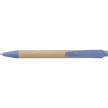 Kugelschreiber aus Karton und Weizenstroh Spencer (blau) (Art.-Nr. CA800049)