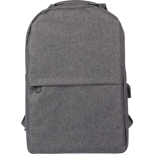 rPET (600D) Rucksack Henrik (Art.-Nr. CA803859) - rPET (600D) Rucksack mit USB-Anschlussö...