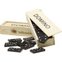 Domino-Spiel in Holzbox Enid (Braun) (Art.-Nr. CA818555)
