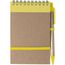 Notizbuch aus recyceltem Karton Emory (gelb) (Art.-Nr. CA822206)