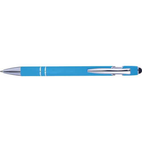 Kugelschreiber mit Touchfunktion Primo (Art.-Nr. CA843061) - Aluminium-Kugelschreiber mit Gummibeschi...