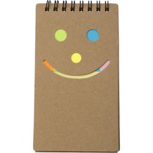 Notizbuch 'Happy face' aus Karton (braun) (Art.-Nr. CA843209)