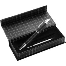 Kugelschreiber aus Metall Malika (schwarz/silber) (Art.-Nr. CA855185)