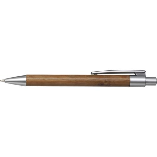 Kugelschreiber aus Bambus Lacey (Art.-Nr. CA860703) - Kugelschreiber aus Bambus, mit Applikati...