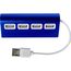 USB-Hub aus Aluminium Leo (blau) (Art.-Nr. CA866465)