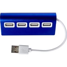 USB-Hub 'Square' aus Aluminium (blau) (Art.-Nr. CA866465)