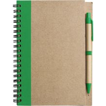 Notizbuch aus recyceltem Papier Stella (grün) (Art.-Nr. CA904801)