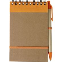 Notizbuch aus recyceltem Karton Emory (orange) (Art.-Nr. CA923511)