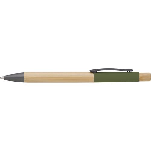 Bambus-Kugelschreiber Cesar (Art.-Nr. CA947698) - Kugelschreiber aus Bambus mit aluminiumf...