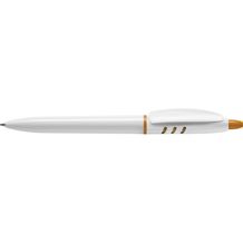Stilolinea Kugelschreiber 'S 30' aus Kunststoff (Weiß/Orange) (Art.-Nr. CA992460)