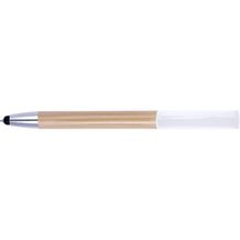 Bambus Kugelschreiber mit Touchfunktion Colette (weiß) (Art.-Nr. CA992854)