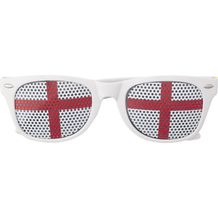 Fan Sonnenbrille aus Plexiglas Lexi (rot/weiß) (Art.-Nr. CA998493)