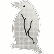 Sticker S-8 Pinguin 85 x 42 mm (weiß) (Art.-Nr. CA728563)