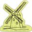 Anhänger A-12 Windmühle 60 x 59 mm (gelb) (Art.-Nr. CA836412)