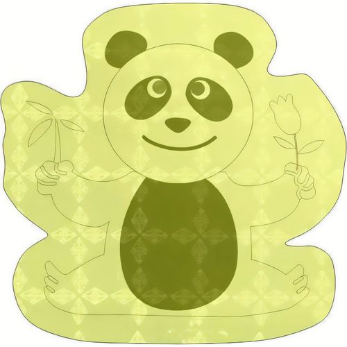 Sticker S-16 Panda 51 x 50 mm (Art.-Nr. CA987261) - refl. Verkehrssicherheitsaccessoire zum...