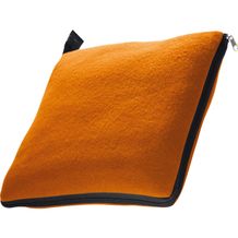 2in1 XL-Fleece-Decke/Kissen Radcliff (orange) (Art.-Nr. CA009008)