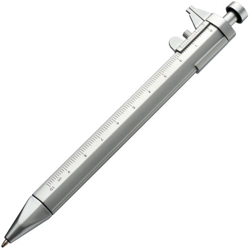 Kugelschreiber mit Schieblehre Prescot (Art.-Nr. CA010688) - Kugelschreiber mit blauschreibender...