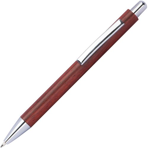 Holz Kugelschreiber Posadas (Art.-Nr. CA073747) - Kugelschreiber aus Rosenholz mit blausch...