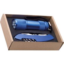 Set Taschenlampe & Taschenmesser Dover (blau) (Art.-Nr. CA702797)