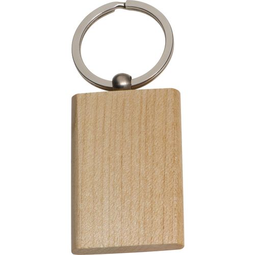 Schlüsselanhänger Massachusetts (Art.-Nr. CA756130) - Rechteckiger Schlüsselanhänger aus Buc...