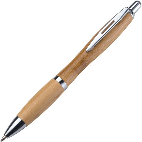 Bambus Kugelschreiber Brentwood (Art.-Nr. CA916267) - Kugelschreiber aus Bambus mit blauschrei...