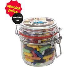 Midi Weckglas 0,25 L gefüllt mit Süßigkeiten (transparant) (Art.-Nr. CA050040)