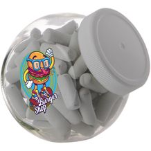Kleines Glas 0,4 Liter gefüllt mit Süßigkeiten (weiß) (Art.-Nr. CA140249)
