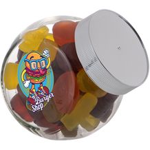 Kleines Glas 0,4 Liter gefüllt mit Süßigkeiten (silber) (Art.-Nr. CA178615)