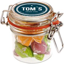 Midi Weckglas 0,25 L gefüllt mit Süßigkeiten (transparant) (Art.-Nr. CA191026)