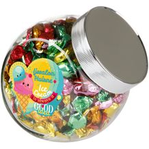 Medium Glas 0,9 Liter gefüllt mit Süßigkeiten (silber) (Art.-Nr. CA195542)