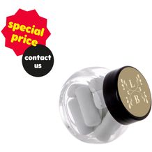 Mikro Glas 50 ml gefüllt mit Süßigkeiten (Transparent/Schwarz) (Art.-Nr. CA272886)