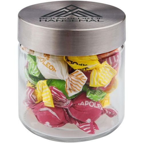 Glas 0,35 Liter gefüllt mit Süßigkeiten (Art.-Nr. CA301809) - Glas mit rostfreiem Deckel 0,35 Liter...