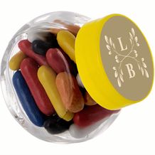 Mikro Glas 50 ml gefüllt mit Süßigkeiten (Transparent/Gelb) (Art.-Nr. CA302676)