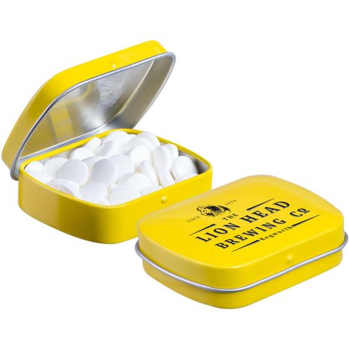 Mini Klappdeckeldose (Art.-Nr. CA305300) - Mini Klappdeckeldose gelb mit ca. 23...