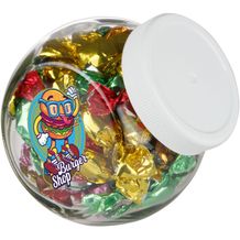 Kleines Glas 0,4 Liter gefüllt mit Süßigkeiten (weiß) (Art.-Nr. CA312889)