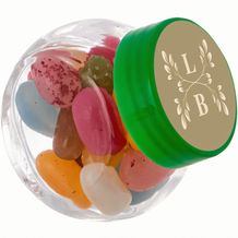 Mikro Glas 50 ml gefüllt mit Süßigkeiten (Transparent/Grün) (Art.-Nr. CA356082)
