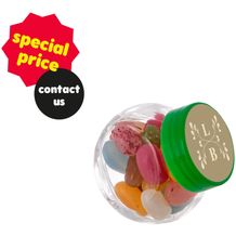 Mikro Glas 50 ml gefüllt mit Süßigkeiten (Transparent/Grün) (Art.-Nr. CA356082)