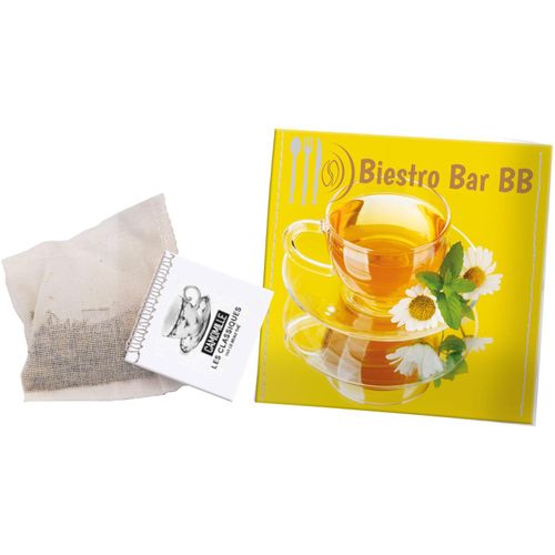 Papier Teebeutel (Art.-Nr. CA377602) - Teebeutel aus Baumwolle, mit Bio-Kamille...