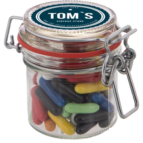Midi Weckglas 0,25 L gefüllt mit Süßigkeiten (Art.-Nr. CA393993) - Mini Weckglas 0,13 L gefüllt mit Lakrit...