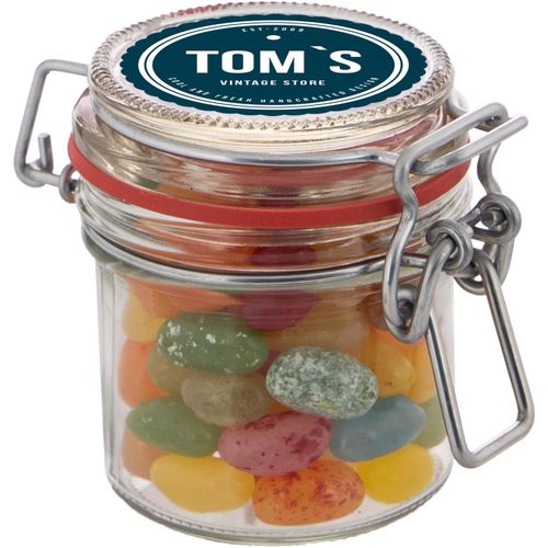Midi Weckglas 0,25 L gefüllt mit Süßigkeiten (Art.-Nr. CA411566) - Mini Weckglas 0,13 L gefüllt mit Jell...
