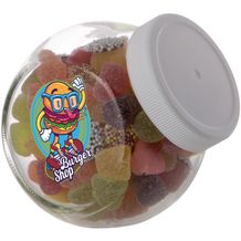 Kleines Glas 0,4 Liter gefüllt mit Süßigkeiten (weiß) (Art.-Nr. CA443560)