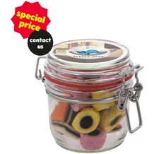 Midi Weckglas 0,25 L gefüllt mit Süßigkeiten (transparant) (Art.-Nr. CA446840)