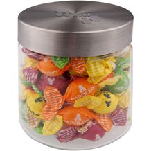 Glas 0,9 L mit Süßigkeiten, mit Prägung (transparant) (Art.-Nr. CA456413)