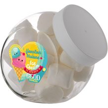Medium Glas 0,9 Liter gefüllt mit Süßigkeiten (weiß) (Art.-Nr. CA465486)