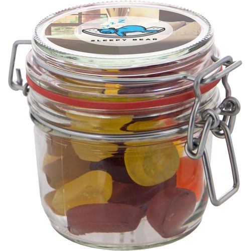 Midi Weckglas 0,25 L gefüllt mit Süßigkeiten (Art.-Nr. CA474715) - Midi Weckglas 0,25 L gefüllt mit Frucht...