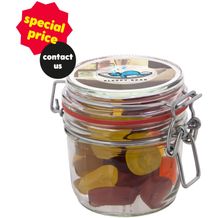 Midi Weckglas 0,25 L gefüllt mit Süßigkeiten (transparant) (Art.-Nr. CA474715)