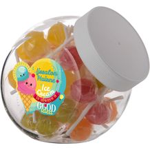 Medium Glas 0,9 Liter gefüllt mit Süßigkeiten (weiß) (Art.-Nr. CA489232)